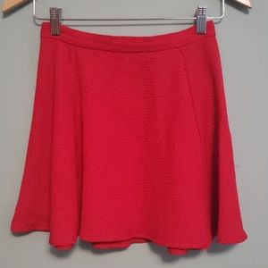 H&M Red Flared Skirt